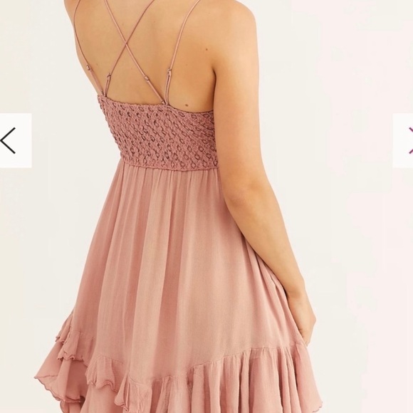 Free People Adella Slip Dress Rose Pink Size Small NWT FP One - Picture 3 of 8